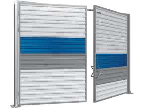 РАСПАШНЫЕ ВОРОТА В ШУМОЗАЩИТНОМ ИСПОЛНЕНИИ