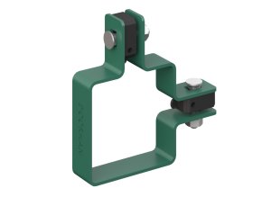 Комплект хомута углового для столба 60х60 RAL 6005 (зеленый)