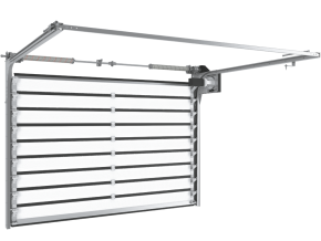 СКОРОСТНЫЕ СЕКЦИОННЫЕ ВОРОТА ИЗ АЛЮМИНИЕВЫХ СЭНДВИЧ-ПАНЕЛЕЙ С ТОРСИОННЫМ МЕХАНИЗМОМ ISD01-PARKING